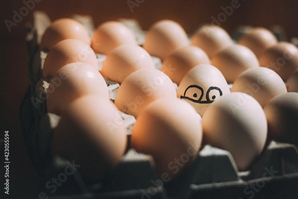 Obraz Funny handdrawing egg