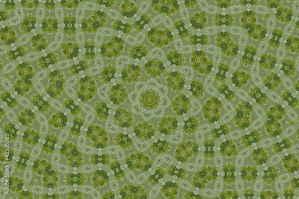 Fototapeta モザイク技法による幾何学的な模様のデザイン