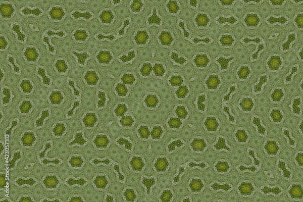 Fototapeta モザイク技法による幾何学的な模様のデザイン