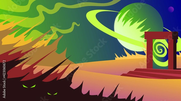 Obraz Outlandish space environment Illustration