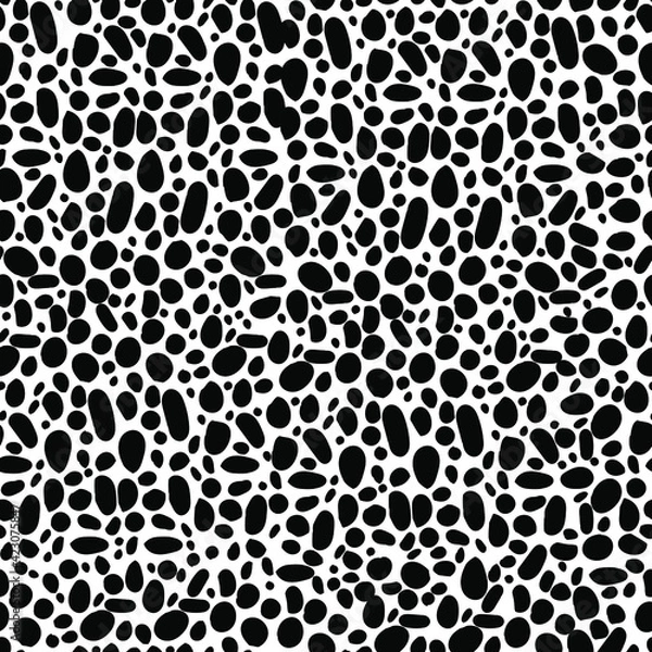 Fototapeta abstract simple seamless vector pattern many small dots spots on a contrasting background. Leopard background 