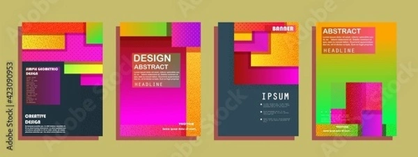 Fototapeta Business vector template. Brochure design, cover modern layout, annual report, poster, flyer in A4 size