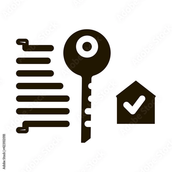Obraz security key icon Vector Glyph Illustration