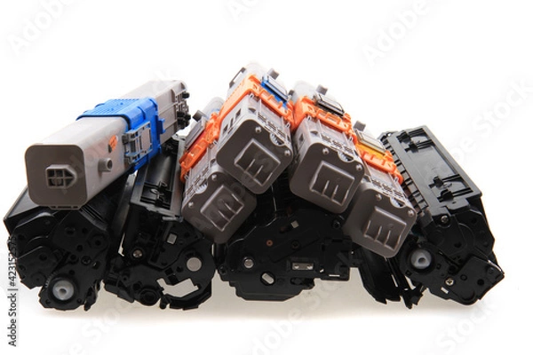 Obraz empty laser toners isolated