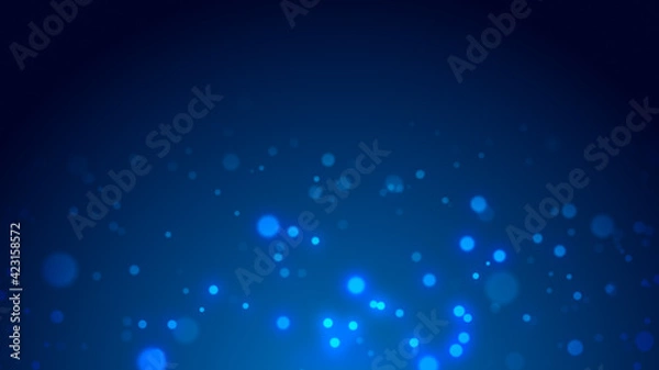 Fototapeta Dot  white blue pattern screen led light gradient texture background. Abstract  technology big data digital background. 3d rendering.