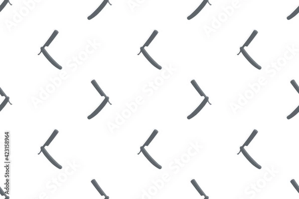 Fototapeta Classic razor seamless pattern. Background with the effect of an embossed pattern on paper.