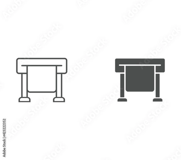 Obraz plotter icon vector on white background, plotter trendy filled icons from Electronics collection, plotter vector illustration.
