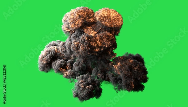 Fototapeta explosion bomb fire bomb green screen bomb explosion effect fire effect green screen effect explosion smoke fire smoke green screen smoke explosion animation fire animation green screen 4k animation