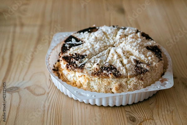 Obraz chocolate cake on a wooden table