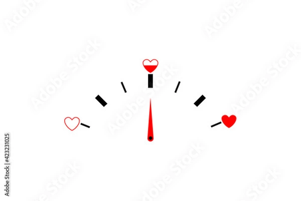 Obraz Love meter. Valentine's day card design element.
