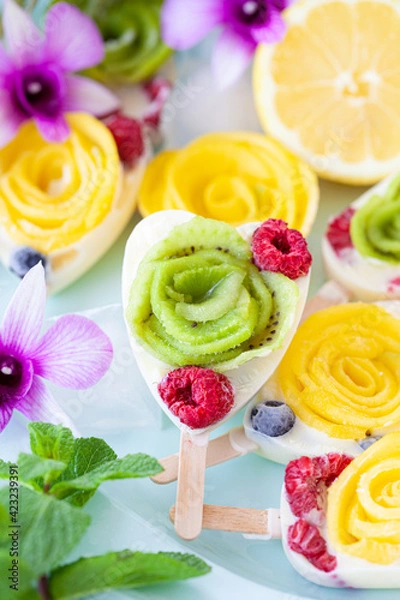 Obraz Hausgemachte Eis am Stiel