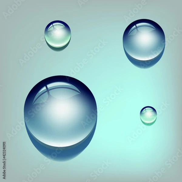 Obraz water drops vector illustration background