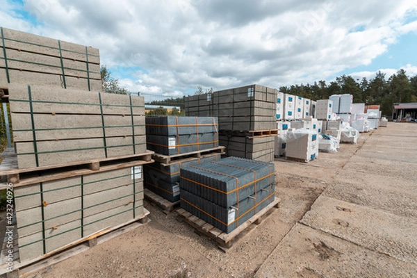 Obraz Lager für Baumaterialien