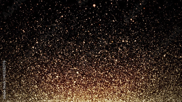 Fototapeta パーティクル、ワイヤーフレームの波