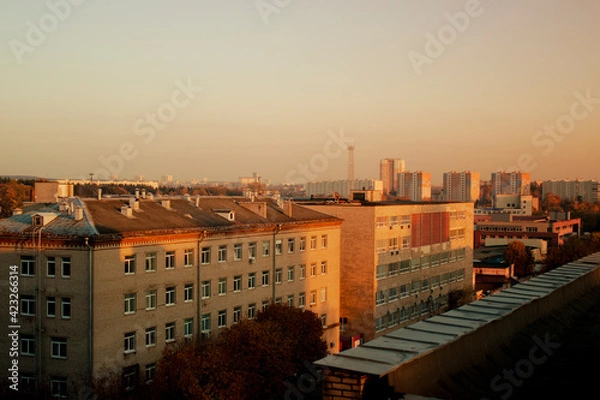 Obraz sunset over the city