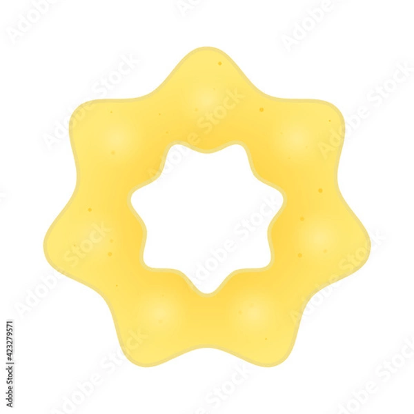 Fototapeta Round Donut Vector Illustration Background