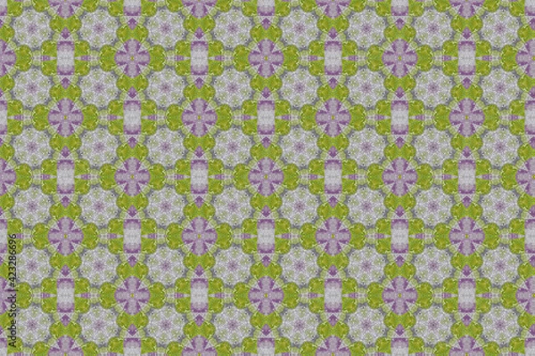 Fototapeta モザイク技法による幾何学的な模様のデザイン