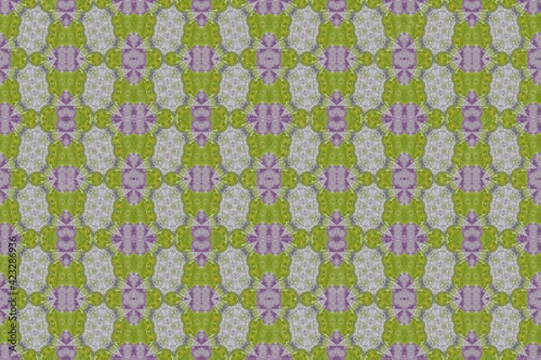 Obraz モザイク技法による幾何学的な模様のデザイン