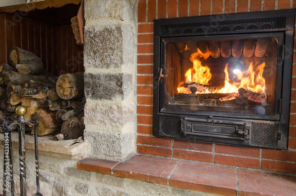 Obraz Feu de cheminée