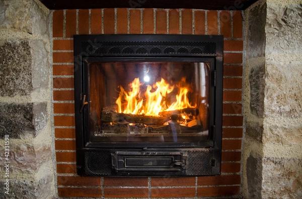 Obraz Feu de cheminée