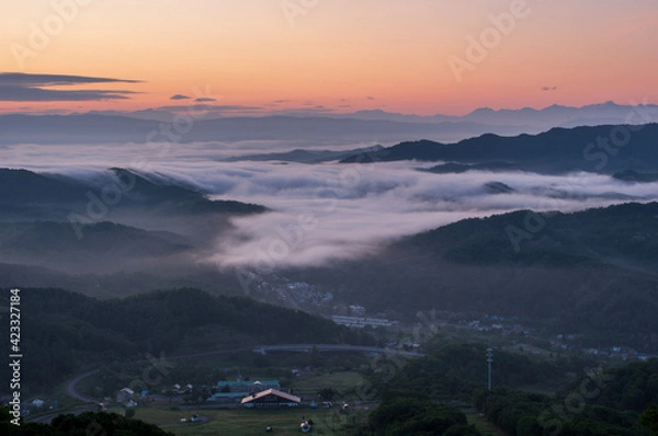 Obraz 夏の北海道 歌志内市の雲海
