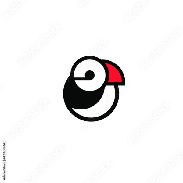 Obraz Puffin Bird Logo Animal Symbol Vector Graphic Art 
Business Company Template Logotype Sign Element Emblem Design Art Icon