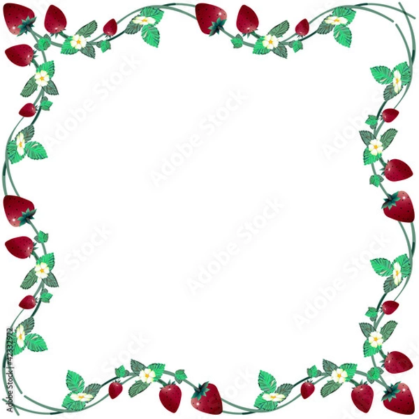 Fototapeta etichetta fragole