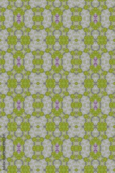 Obraz モザイク技法による幾何学的な模様のデザイン