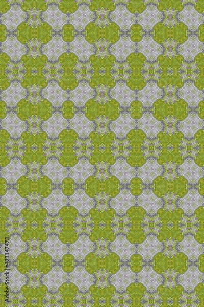 Obraz モザイク技法による幾何学的な模様のデザイン