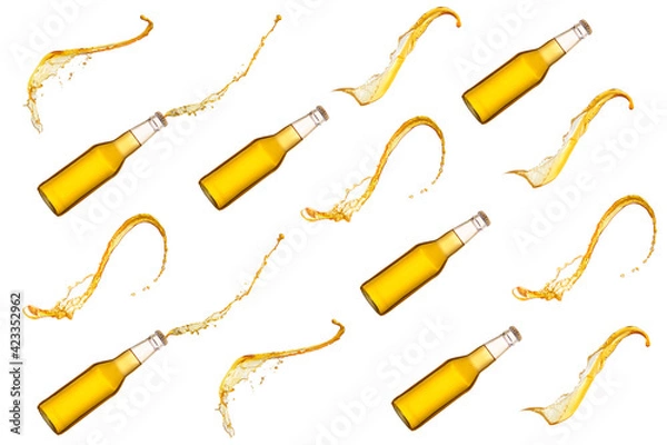 Obraz pattern of beer splashes isolated