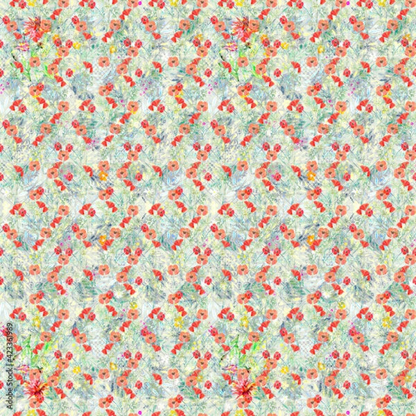Fototapeta cute small flower pattern on background