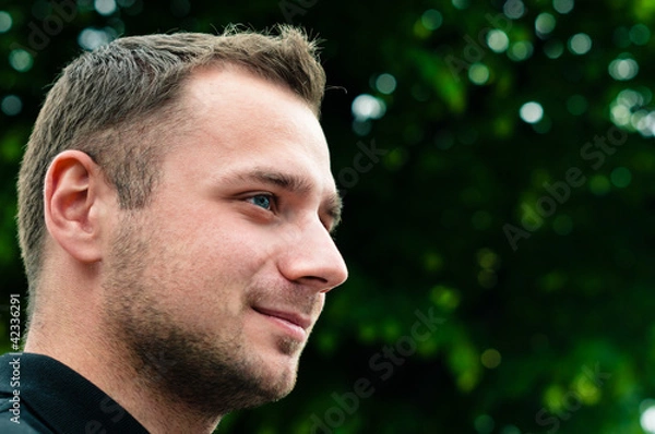 Obraz Attractive man head profile