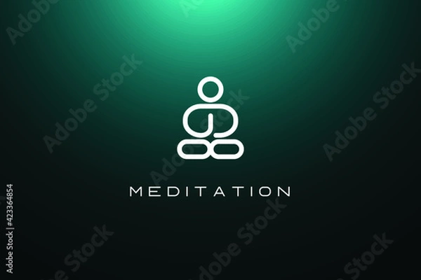 Fototapeta meditation logo