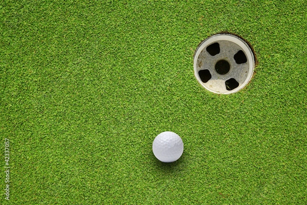 Obraz golf hole on a field