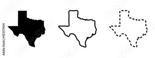 Obraz Texas state isolated on a white background, USA map