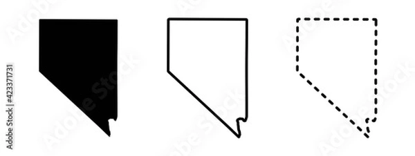 Obraz Nevada state isolated on a white background, USA map