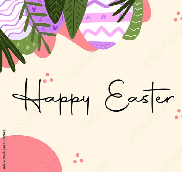 Obraz Happy Easter Horizontal Banner