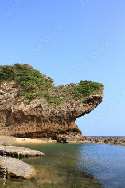 Fototapeta 波に削られた岩