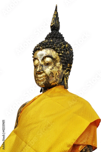 Obraz Buddha Statue, Isolated, white background