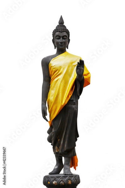 Obraz Buddha Statue, Isolated, white background