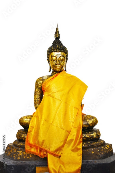 Obraz Buddha Statue, Isolated, white background