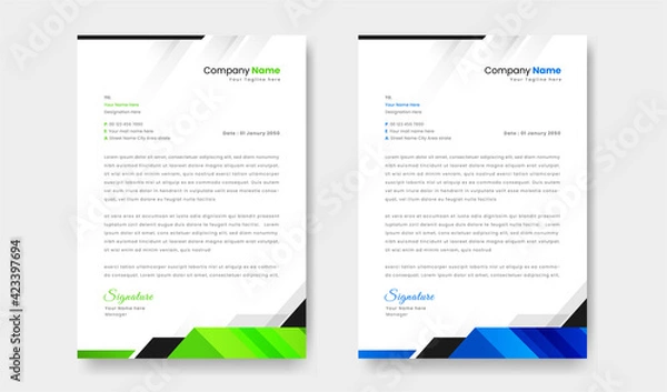 Fototapeta Abstract minimalist style Letterhead template