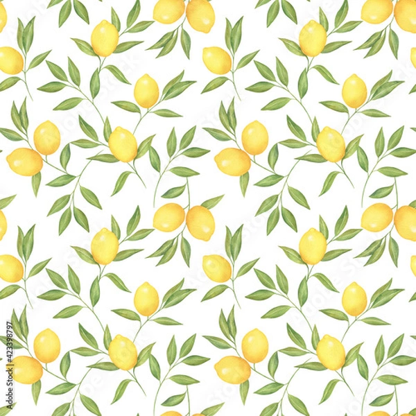 Obraz Lemon Branches Pattern