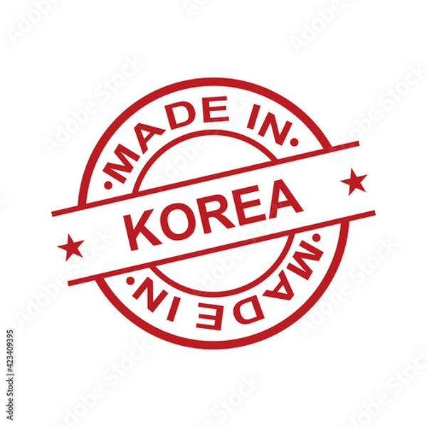 Obraz Made in korea stamp logo icon symbol design