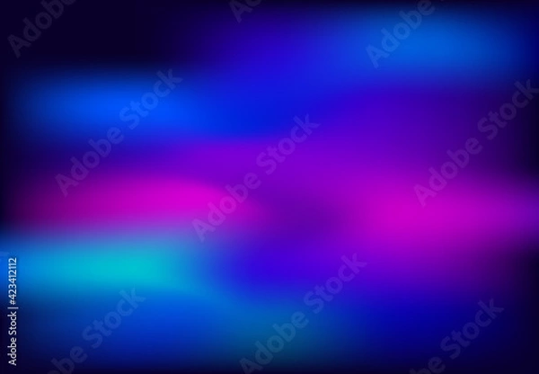 Fototapeta Purple background advertising brochure design elements. Blurry light glowing graphic form police siren at night colors. Vector illustration EPS 10 for booklet layout, wellness leaflet, newsletters