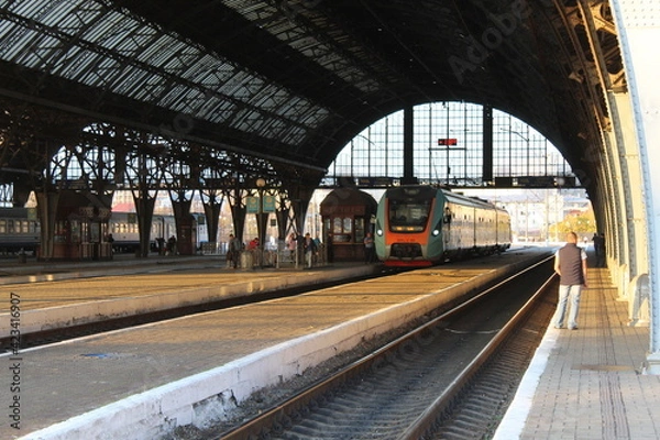 Obraz Railway platform in Lviv