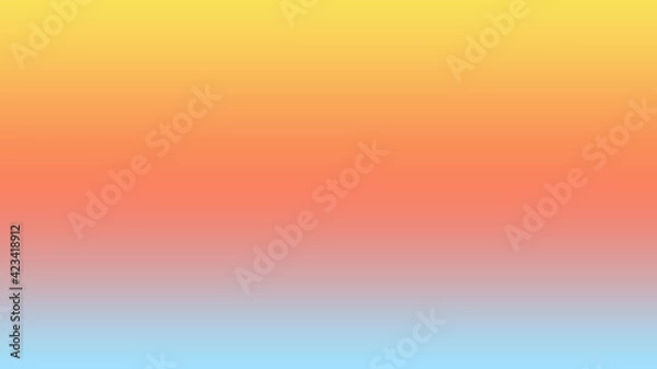 Fototapeta Abstract combination of yellow , orange, pink and blue solid color linear gradient background on the horizontal frame