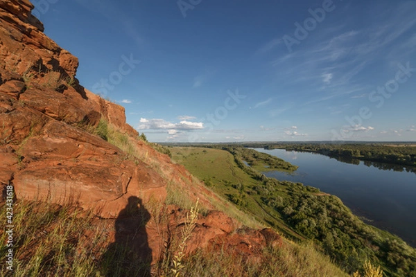 Obraz sunset over the river