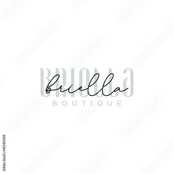 Fototapeta Fashion boutique lettering typography logo design vector