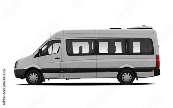 Obraz profile of business minibus in vector
